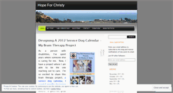 Desktop Screenshot of hopeforchristy.com